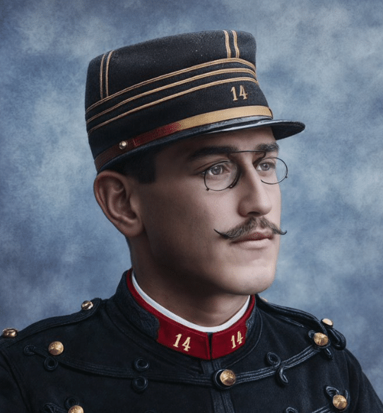 Portrait of Alfred Dreyfus in military uniform, early 20th century