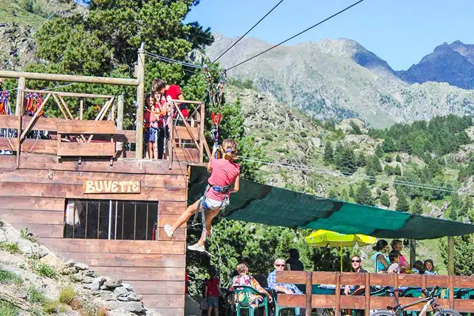 Zipline at Tyrovol adventure park in the French Pyrenees, a site at the center of an antisemitism investigation.