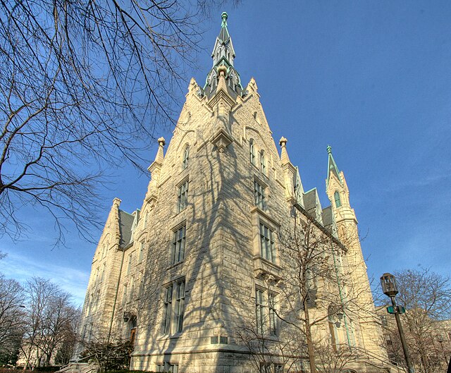 Historic stone building at Northwestern University