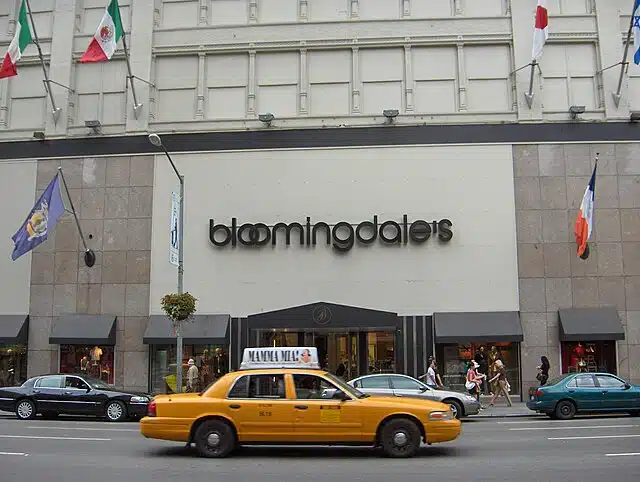 Exterior of a Bloomingdale’s department store storefront in New York City.