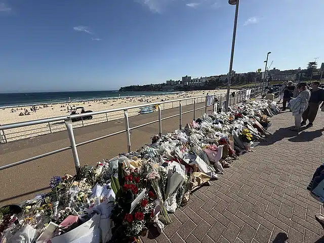 Flower Memorial at Bondi Beach