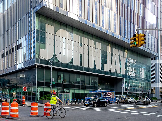 John Jay College of Criminal Justice building in New York City, part of the City University of New York (CUNY) system