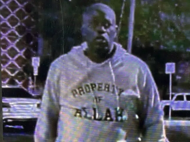 Austin shooting suspect wearing a sweatshirt reading “Property of Allah”