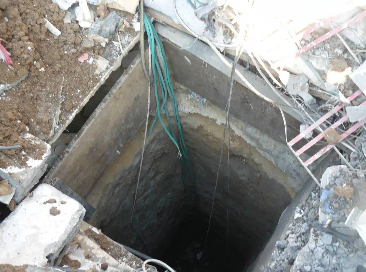 Tunnel shaft connected to Hamas's underground network in Gaza, a key factor often omitted from discussions of the genocide allegation against Israel.