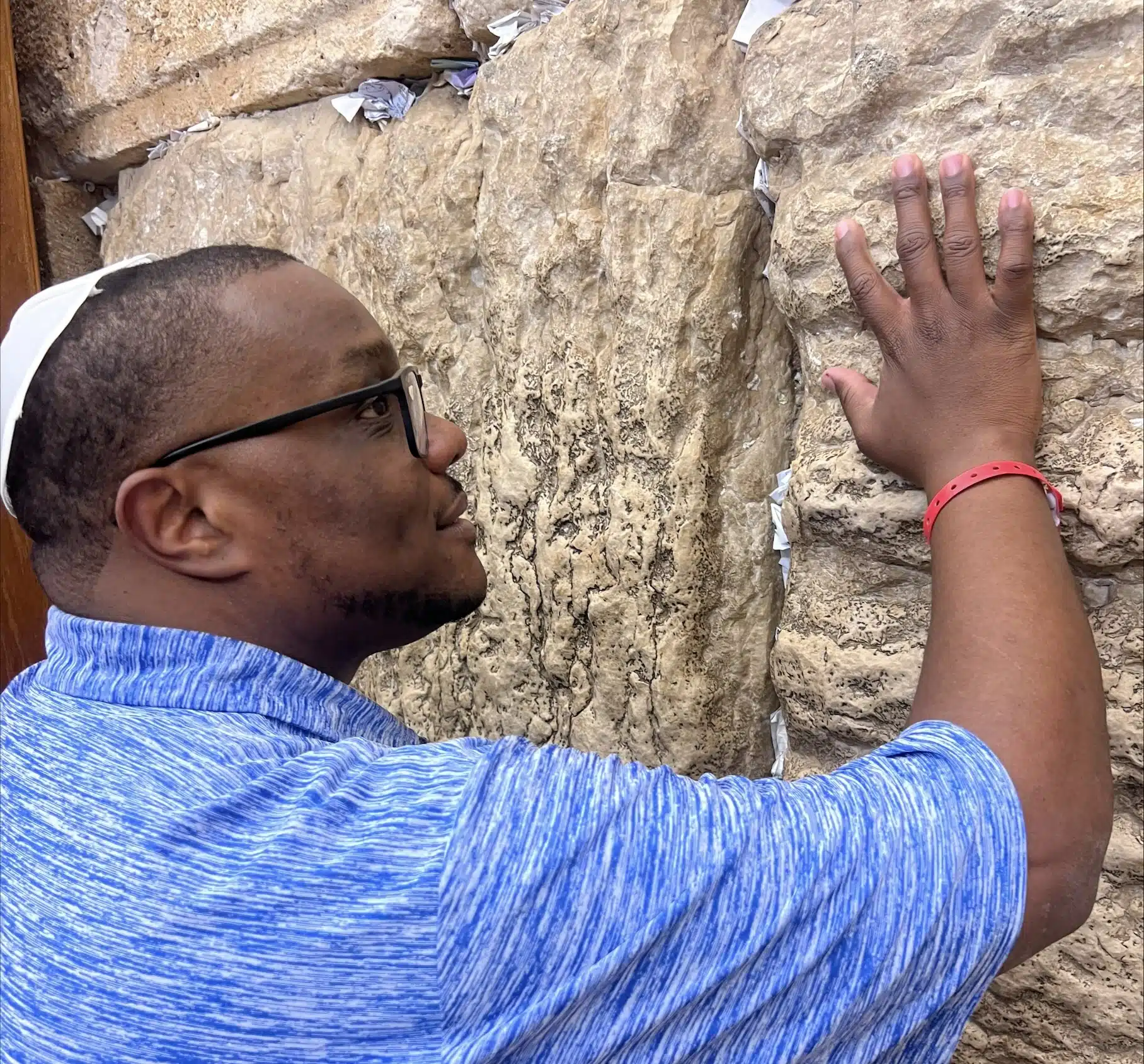 East Palo Alto Mayor Webster Lincoln visits the Western Wall in Jerusalem